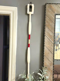 Modern Cream & Red Macrame’ Wall Wand