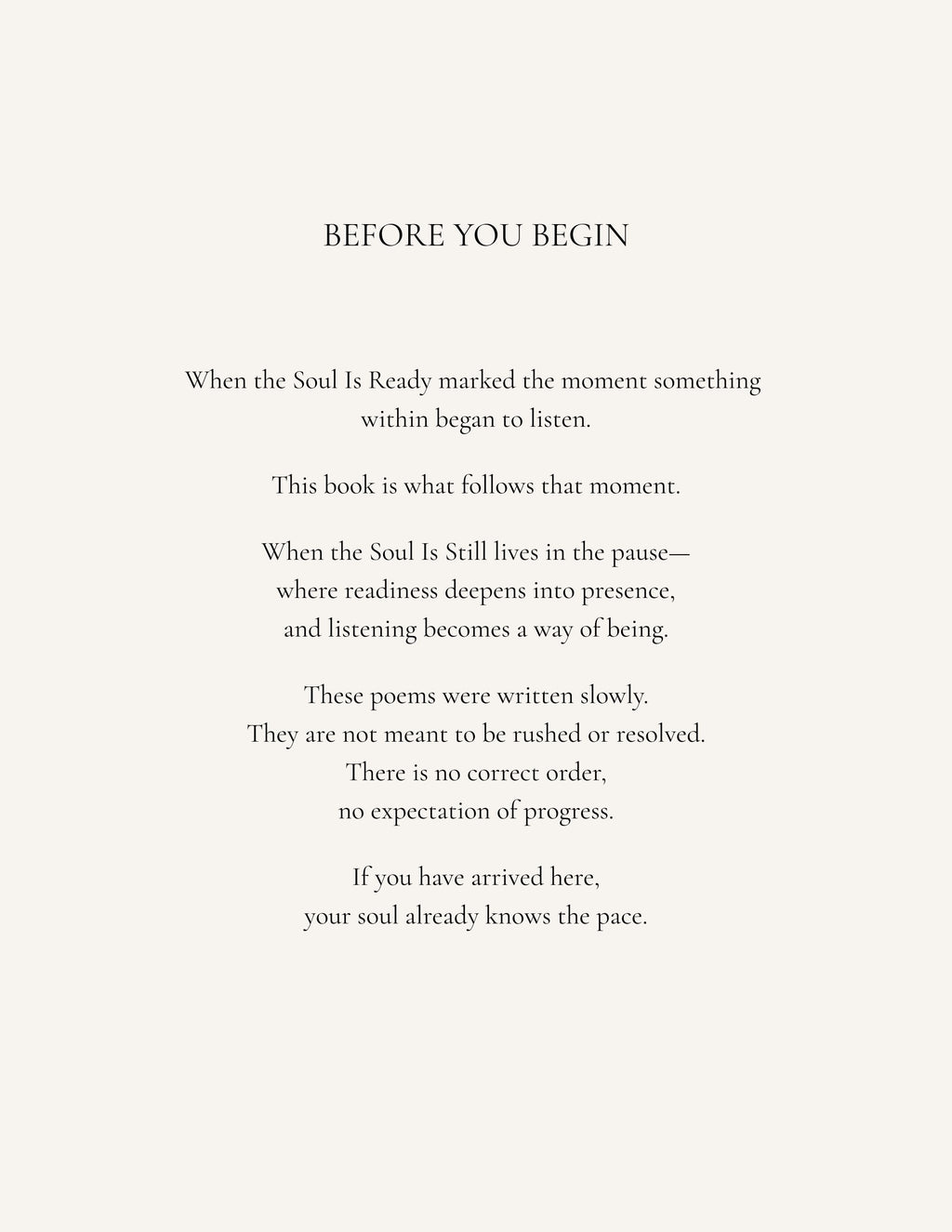 When The Soul Is Still—stillness series—Book Two