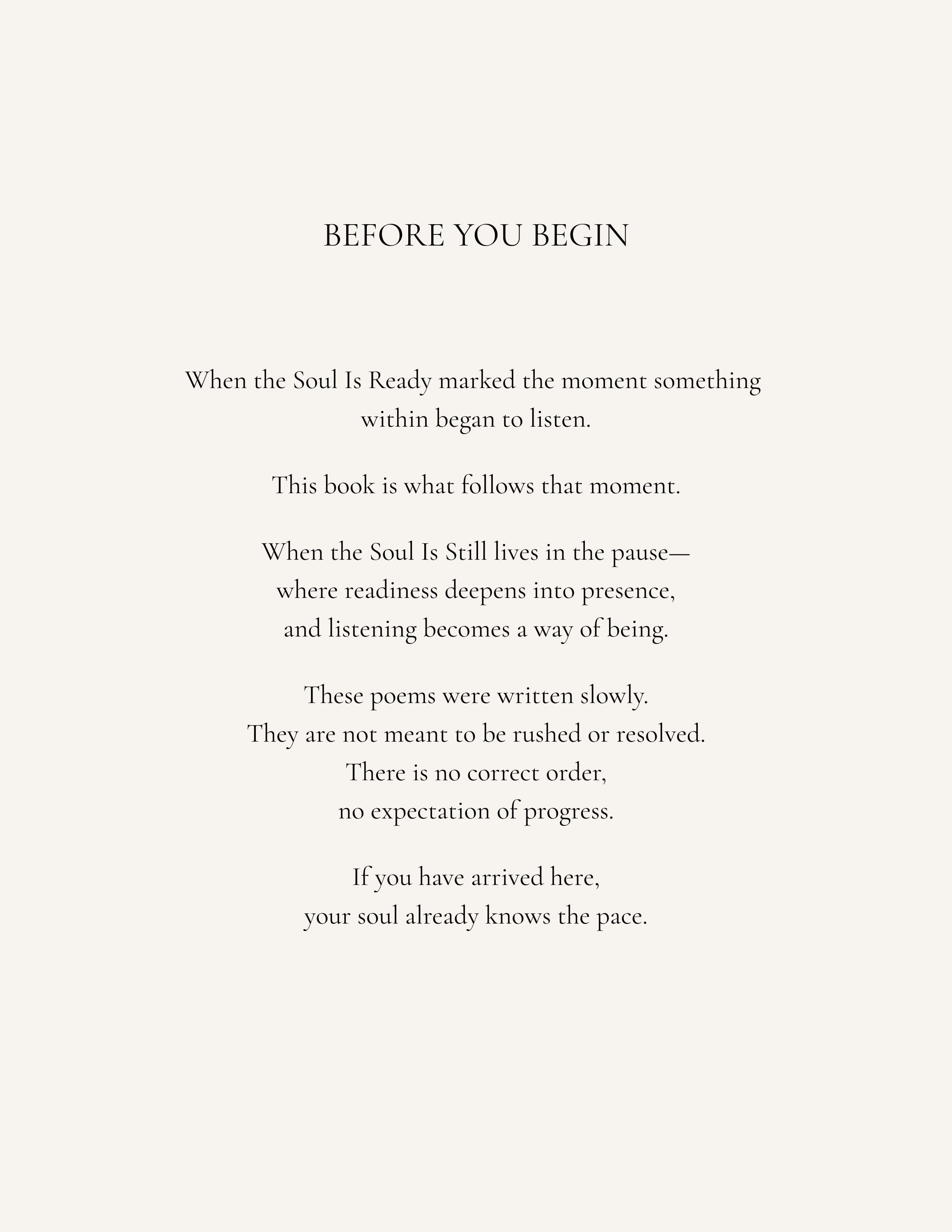 When The Soul Is Still—stillness series—Book Two